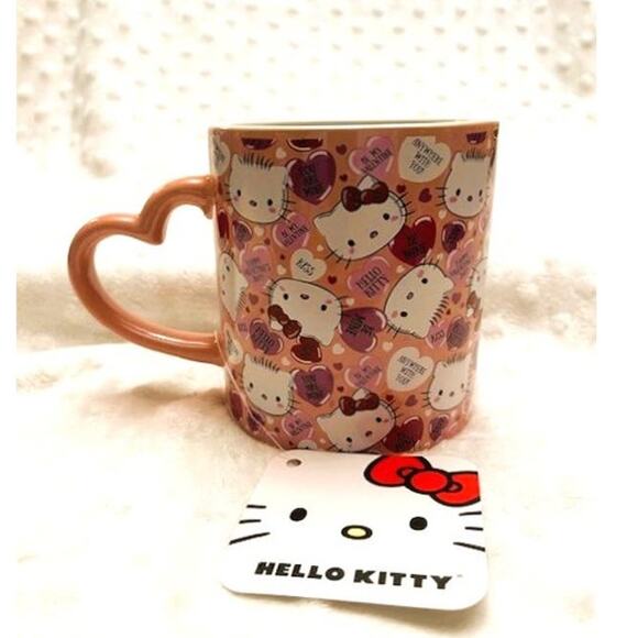 Hello Kitty Valentine Conversation Hearts 18oz Ceramic Mug-NEW - Picture 3 of 6
